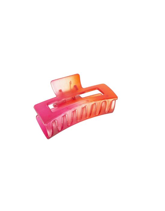 Colorful Ombre Square Hair Clip Orange/Purple