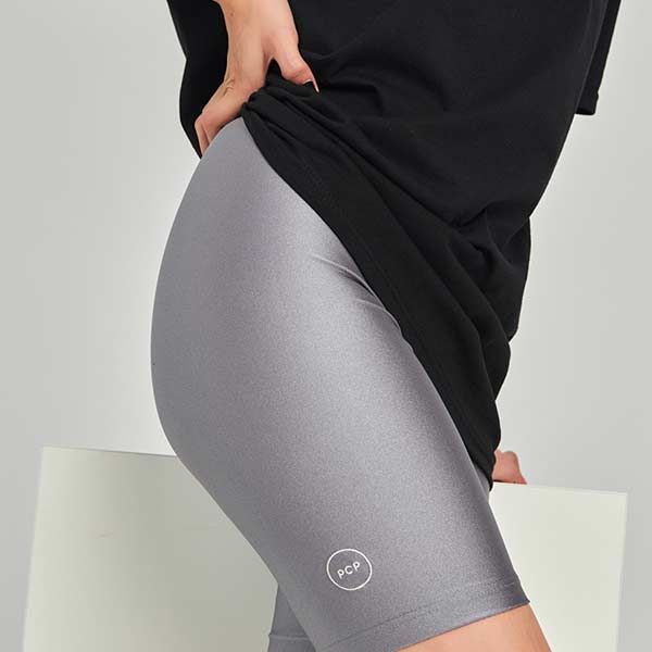 PCP Amaryllis Grey Biker Shorts - PCP Clothing