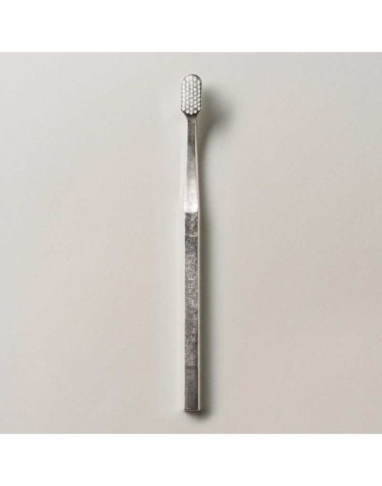 Aurezzi Toothbrush Silver/White  Silver Plated