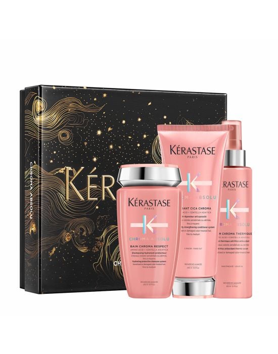 Kerastase Chroma Absolu - Limited Edition Σετ Περιποίησης για Βαμμένα Μαλλιά (Bain Chroma Respect 250ml, Fondant Cica Chroma 200ml, Chroma Thermique Leave-In 150 ml)