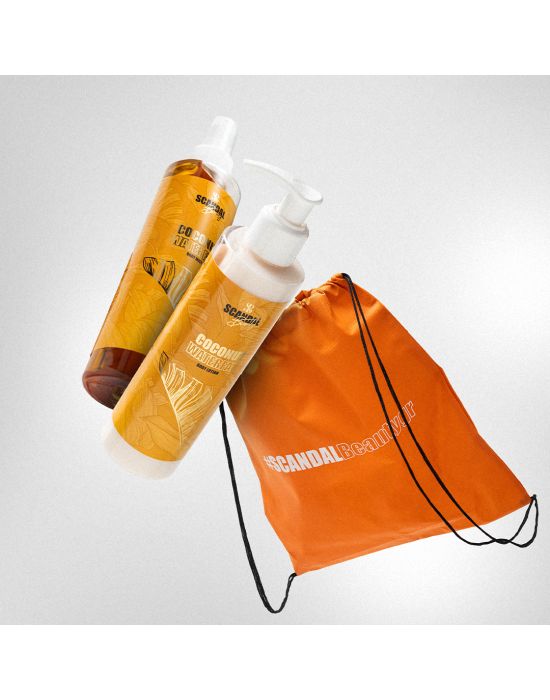 Scandal Beauty Summer Body Care Set Coconut Waterfall (Body Lotion 200ml, Body Mist 200ml, Free Summer Backpack)