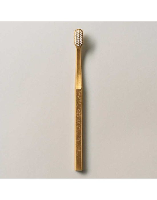 Aurezzi Toothbrush Gold/White  24K Gold Plated