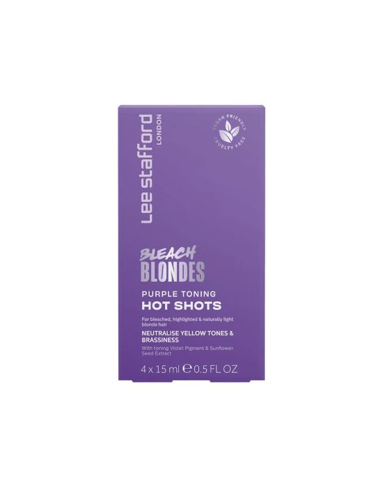 Lee Stafford Bleach Blondes Purple Toning Hot Shots 4x15ml