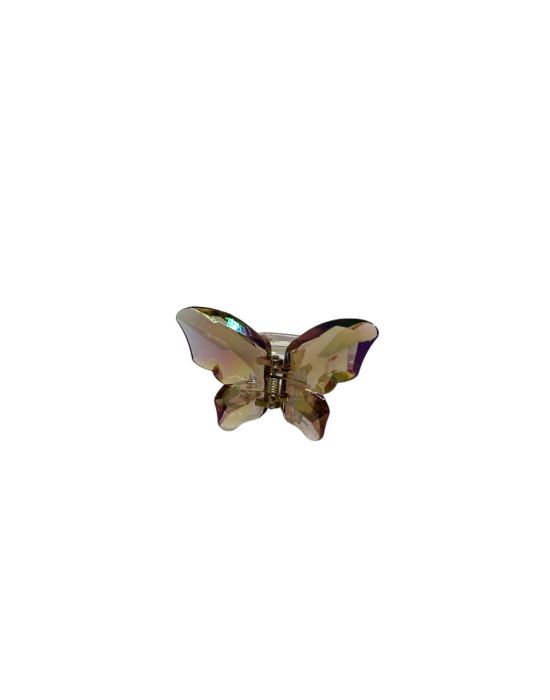Butterfly Design Hair Claw Street Bow Clear Brown