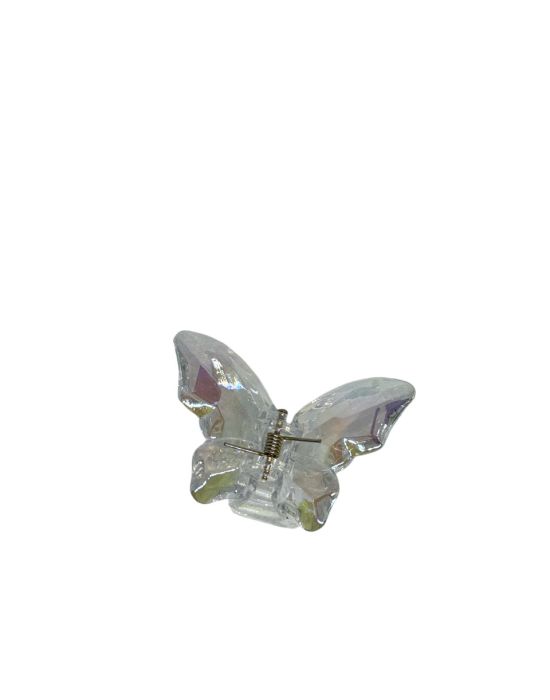 Butterfly Design Hair Claw Street Bow Clear White