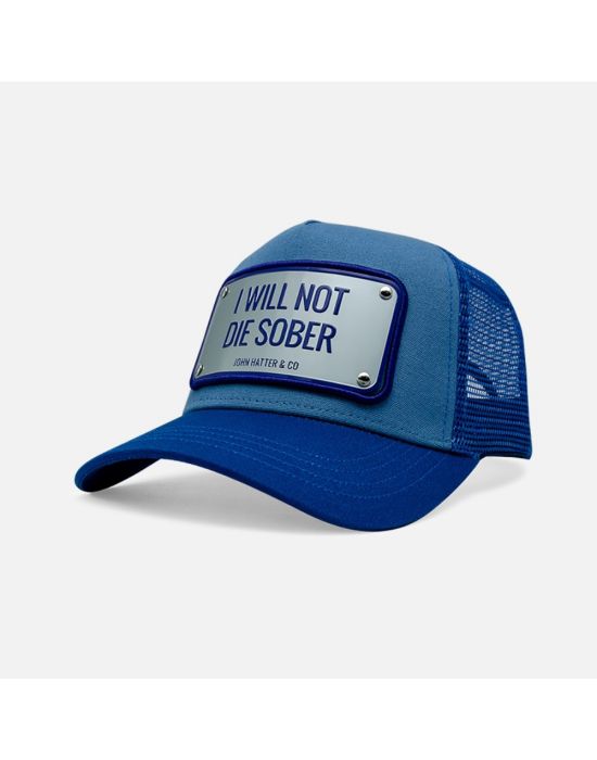 John Hatter & Co I will not die sober, Μπλε jockey καπέλο με μεταλλικό patch