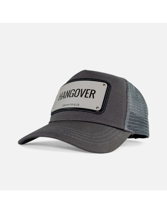 John Hatter & Co Hangover, Γκρι jockey καπέλο με μεταλλικό patch