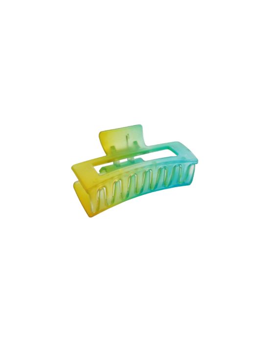 Colorful Ombre Square Hair Clip Yellow/Green/Blue