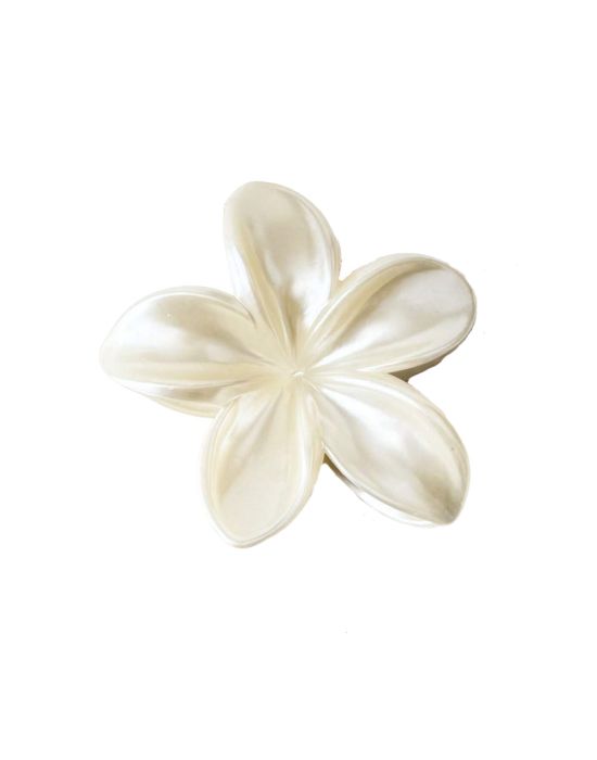 Flower Hair Clip White