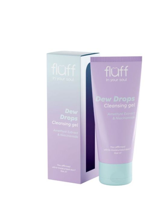 Fluff Dew Drops Face cleansing gel with amethyst and niacinamide 100ml