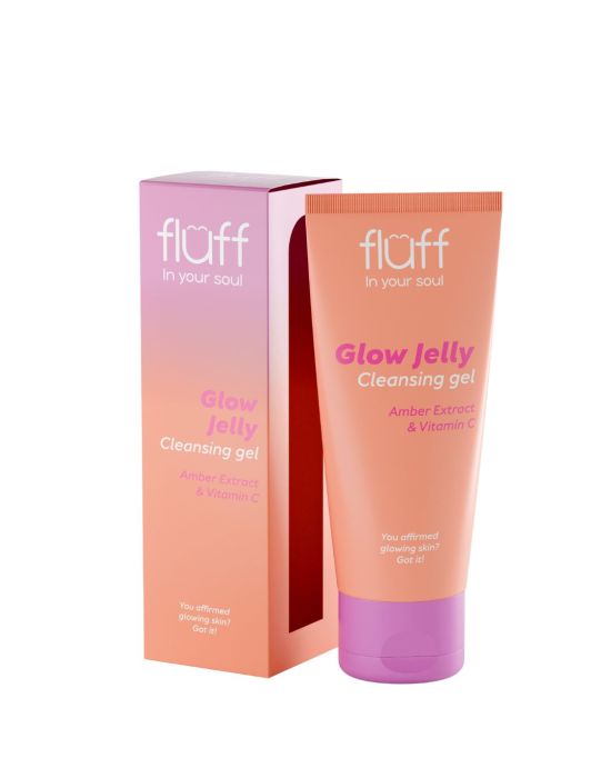 Fluff Glow Jelly Face Cleansing Gel with Amber Extract and Vitamin C 100ml