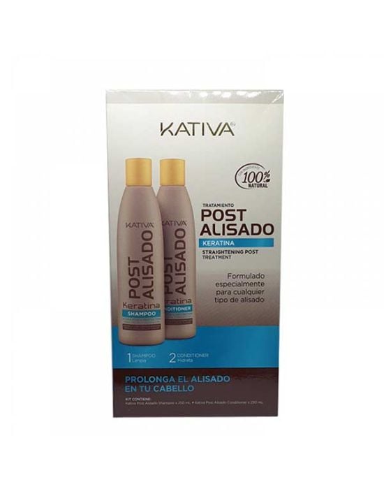 Kativa Straightening Post Treatment Kit (Shampoo 250ml & Conditioner 250ml)