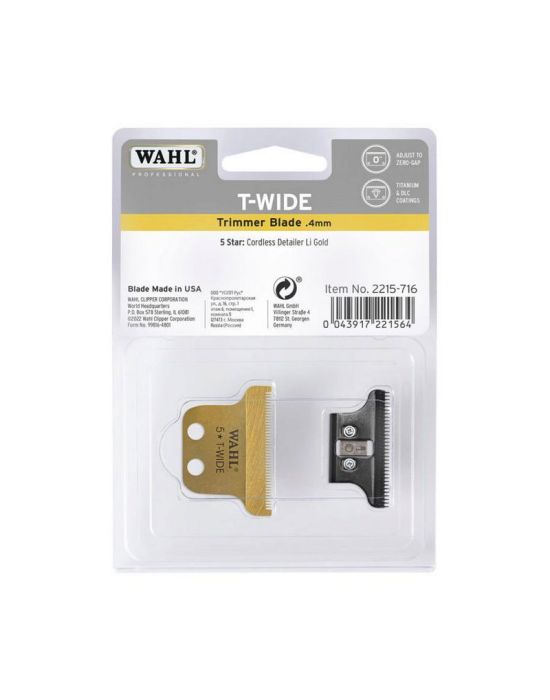 Wahl Detailer T-Wide Gold Trimmer Blade 2215-716