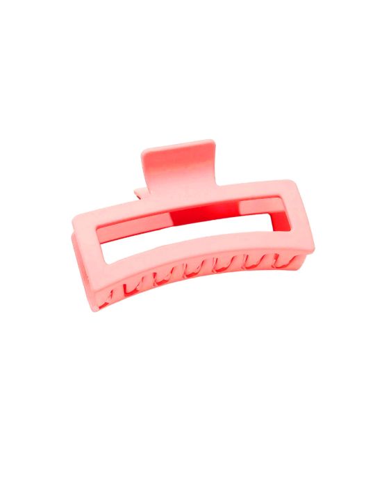 Large Rectangle Hair Clip Pink