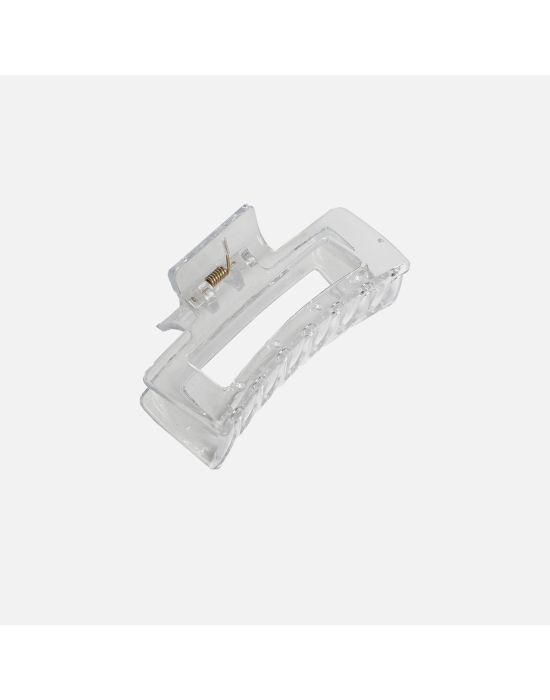 Large Rectangle Transparent Hair Claw