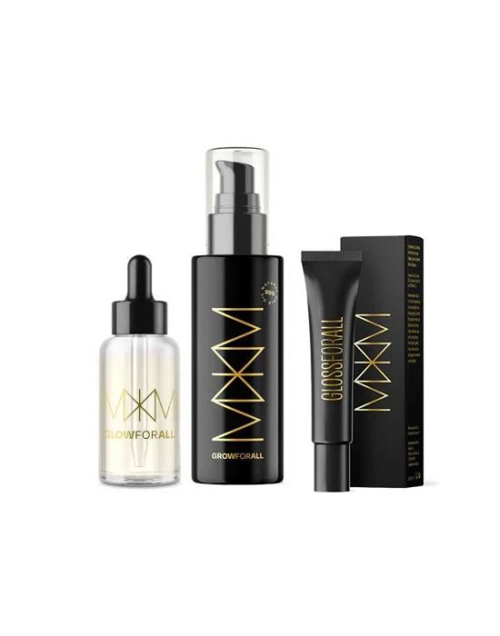 MKM For All Hair Treatment Set (Grow For All 100ml, Glow For All Hair & Body Oil 50ml, Gloss For All Crystal Ice16ml)