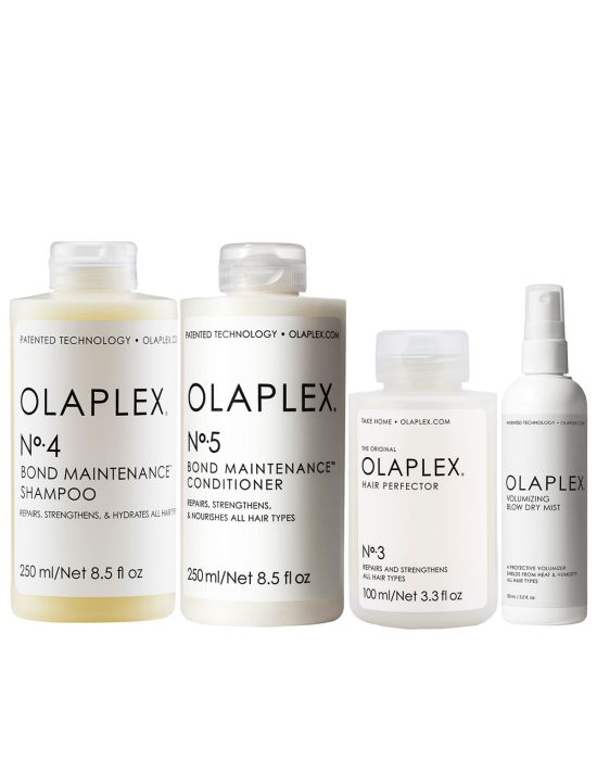 Olaplex Treatment Set (Shampoo No.4 250ml, Conditioner No.5 250ml, No.3 100ml, Blow Dry Mist 150ml)
