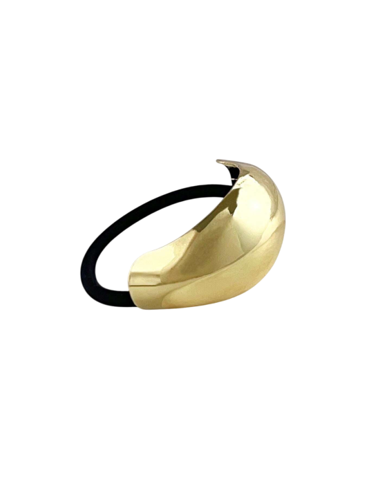 Elegant Metal Luxury Ponytail Holder Gold