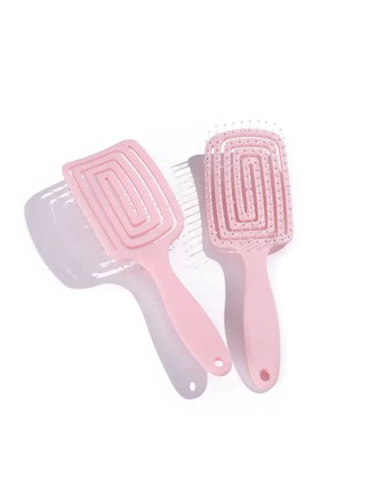 Square Hollow Vent Hair Brush Pink