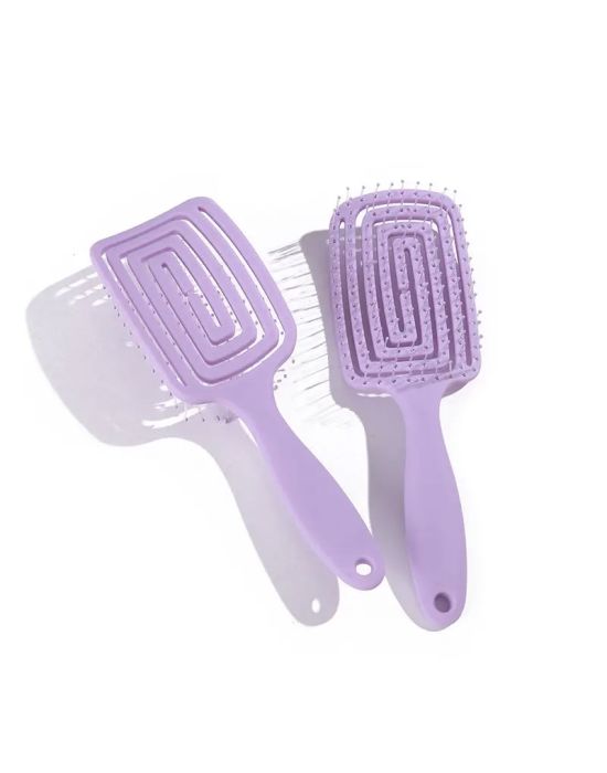 Square Hollow Vent Hair Brush Purple