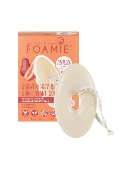 Foamie Papaya and Oat Milk Shower Body Bar 80ml